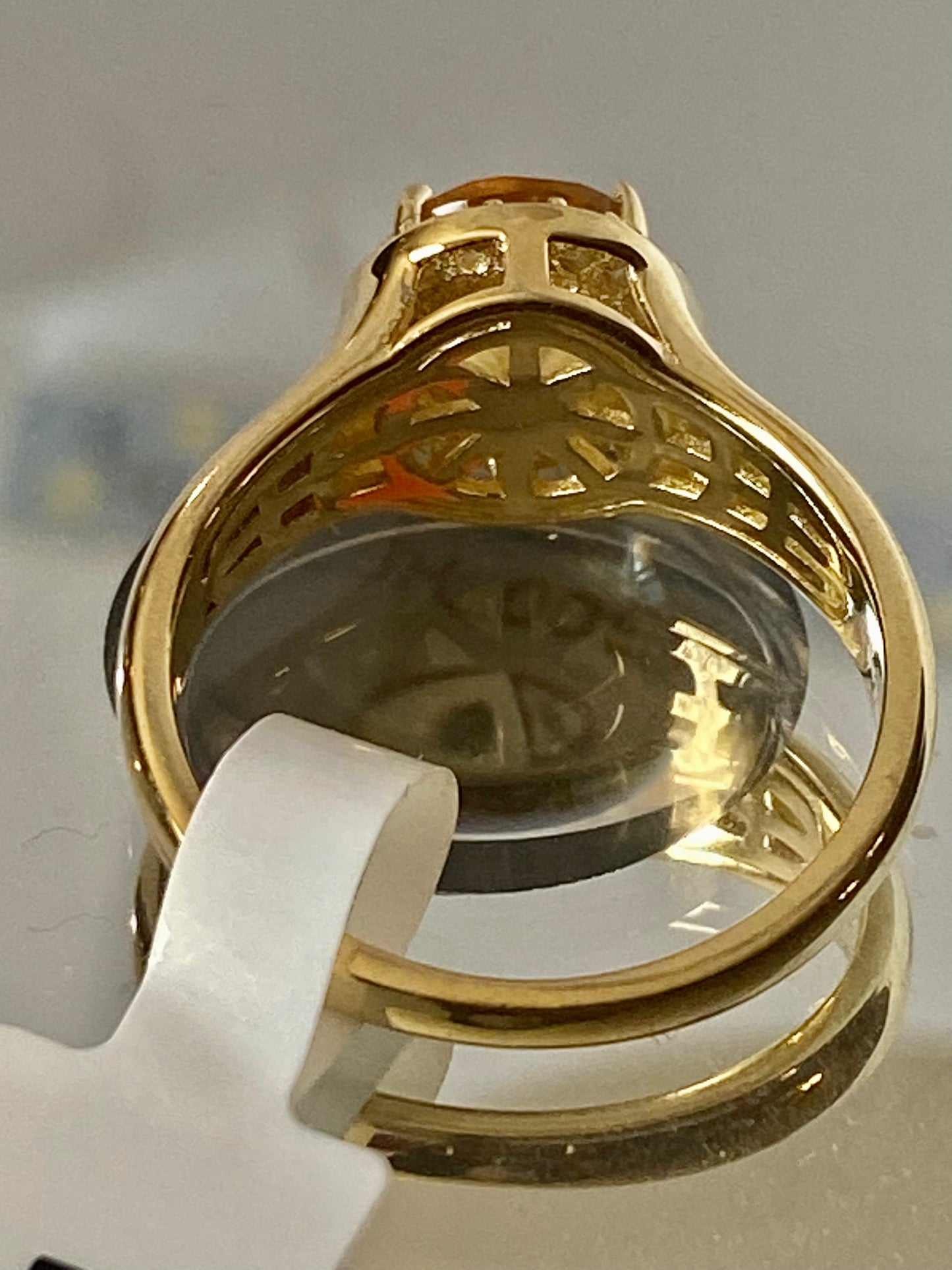 Ladies Citrine Crystal Ring! 9