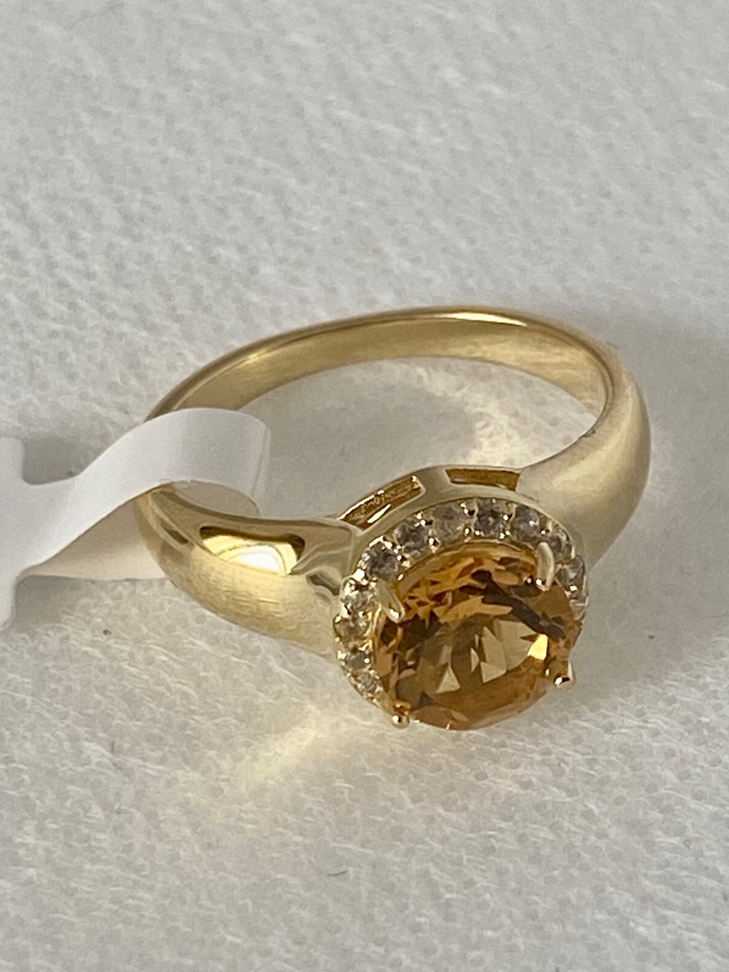 Ladies Citrine Crystal Ring! 9