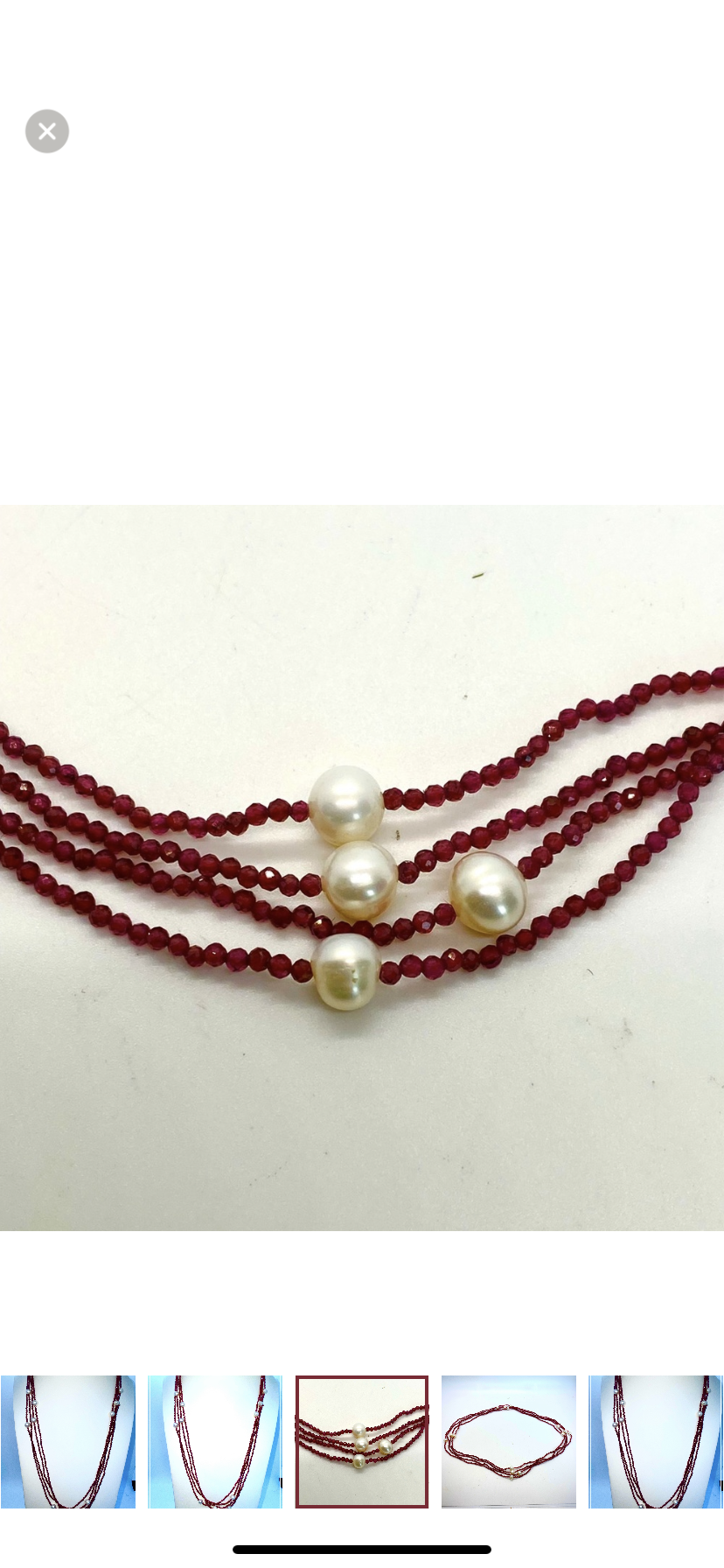 Red Garnet Beaded Necklace!