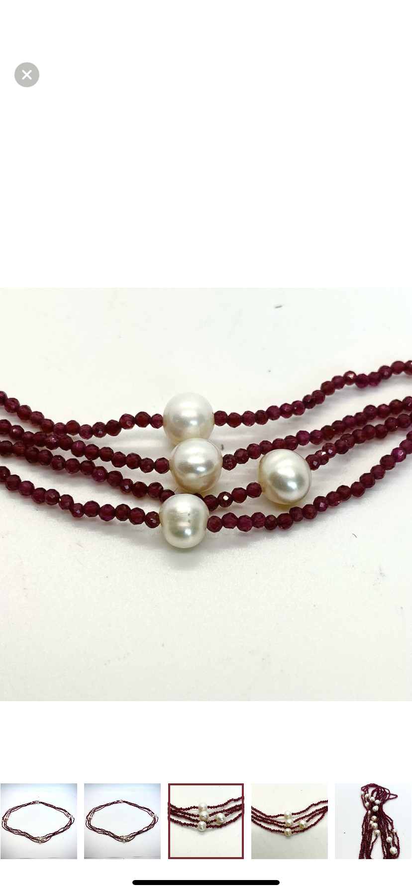 Red Garnet Beaded Necklace!