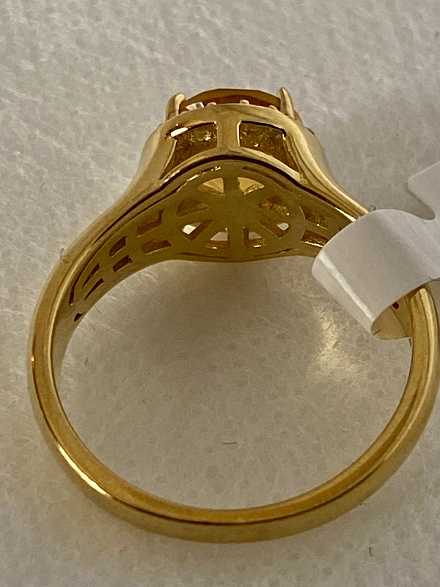 Ladies Citrine Crystal Ring! 9