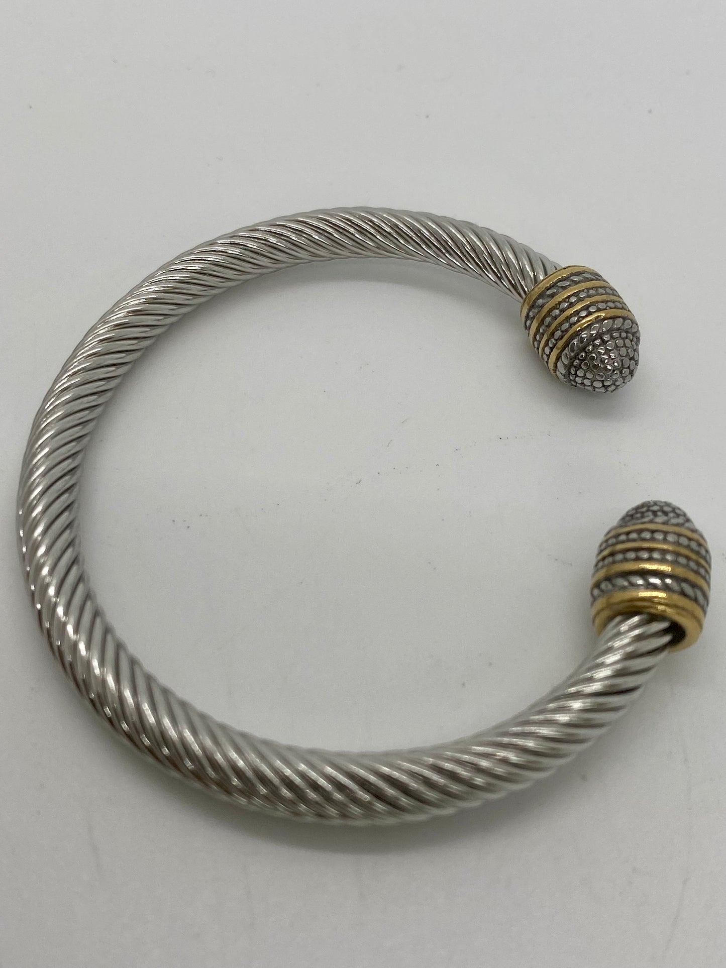 Two-Tone Twisted Cuff Bracelet