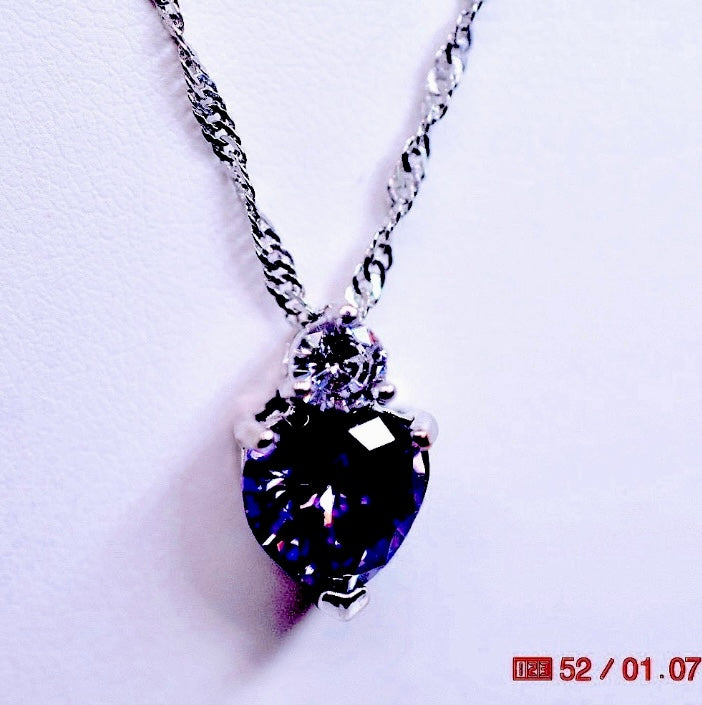 Purple Heart Pendant Necklace!