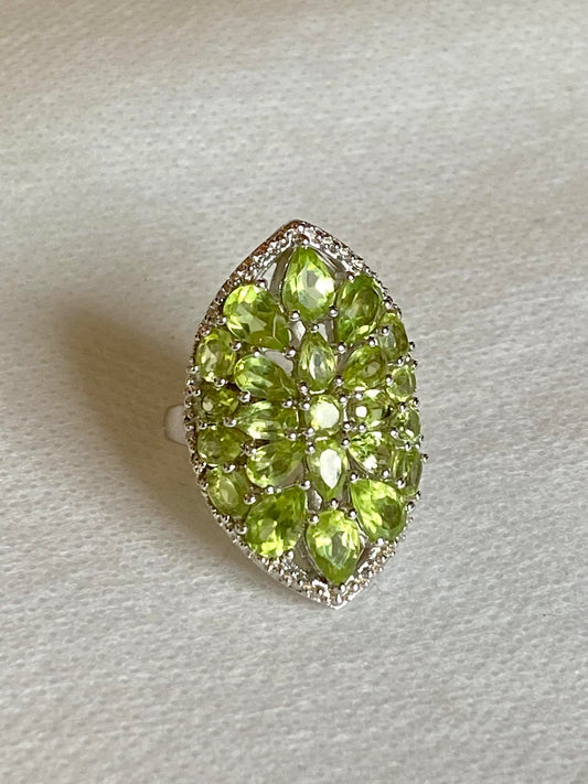 Peridot Shield Ring! 5