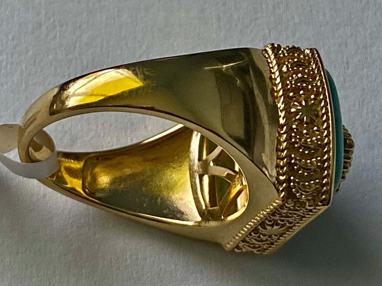 Men’s Turquoise Signet Ring! 10