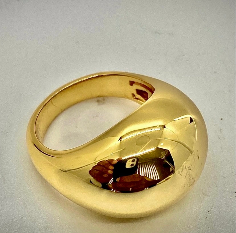 14K Gold Plated Signet Ring! 7