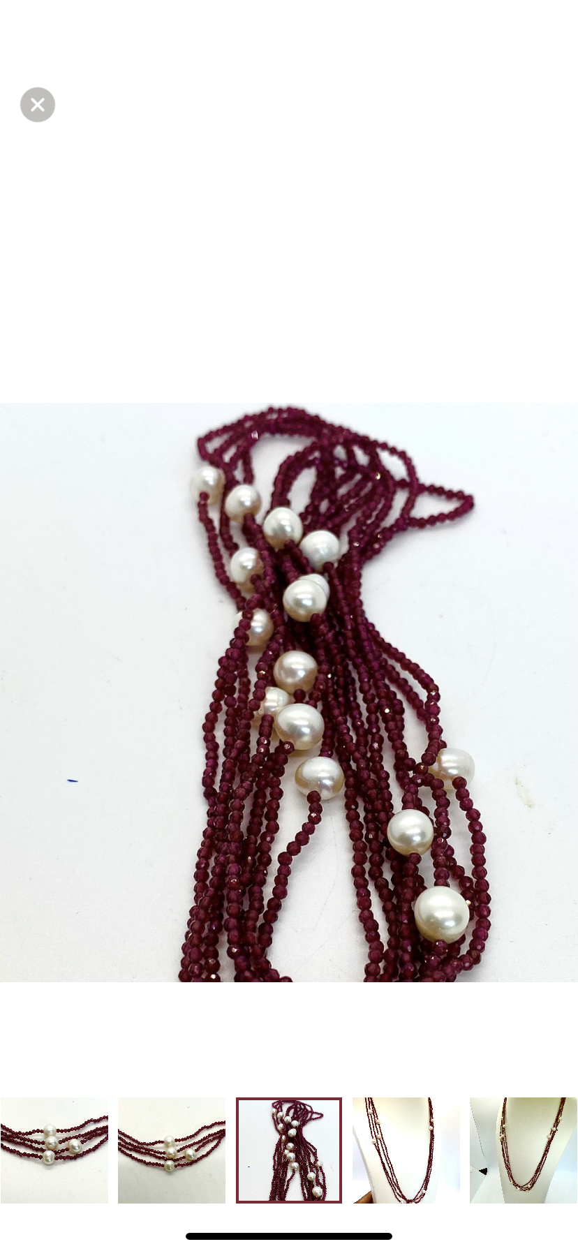 Red Garnet Beaded Necklace!