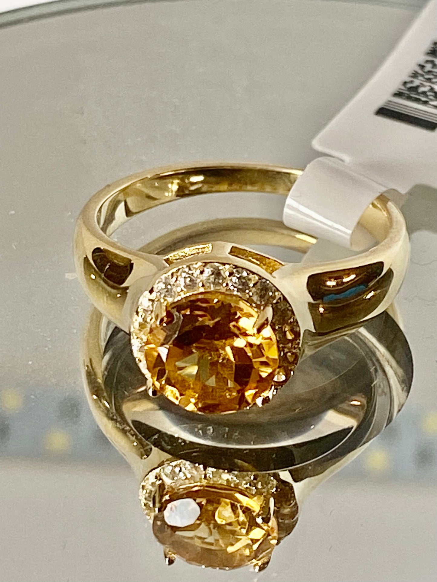 Ladies Citrine Crystal Ring! 9