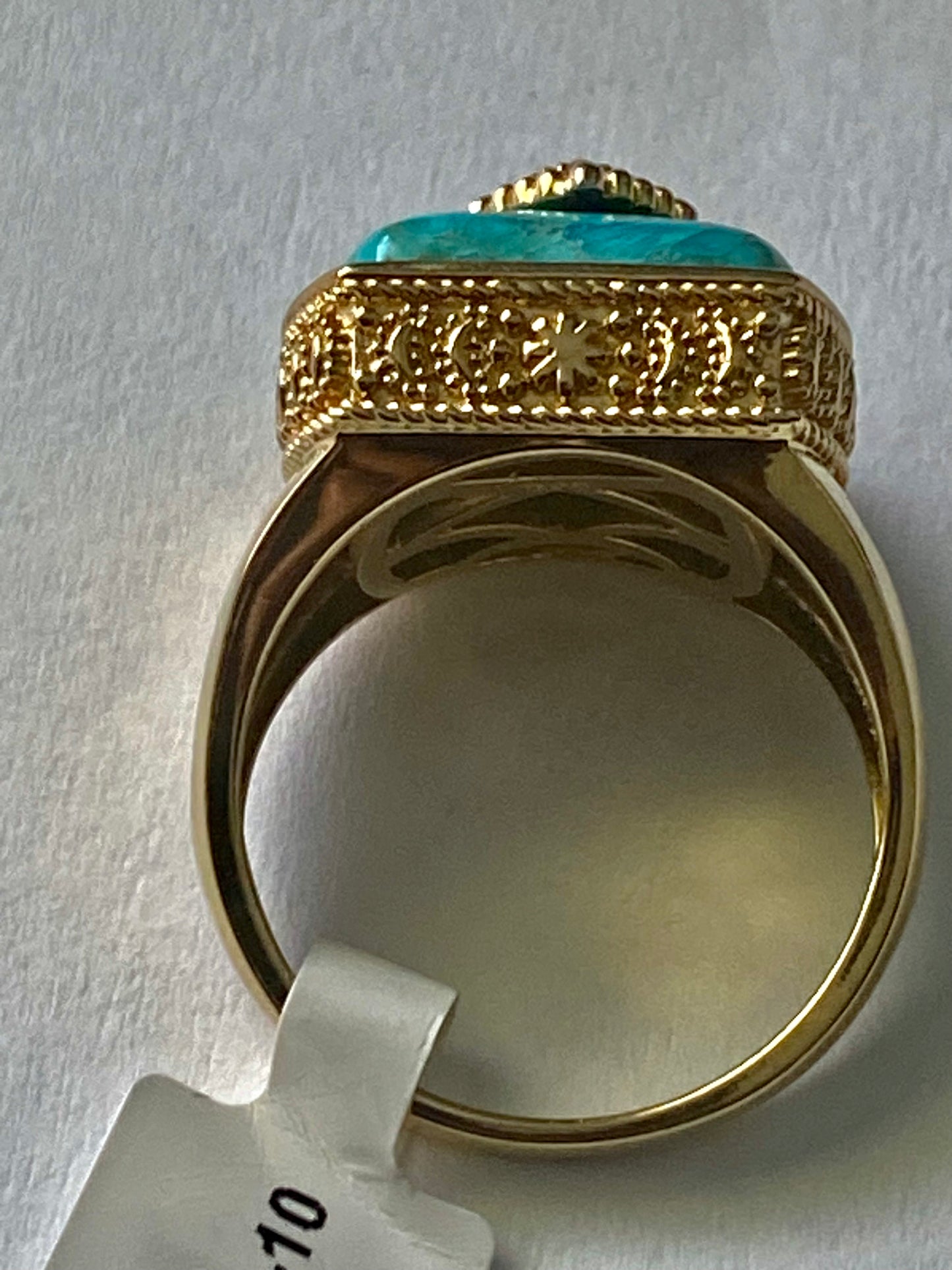 Men’s Turquoise Signet Ring! 10