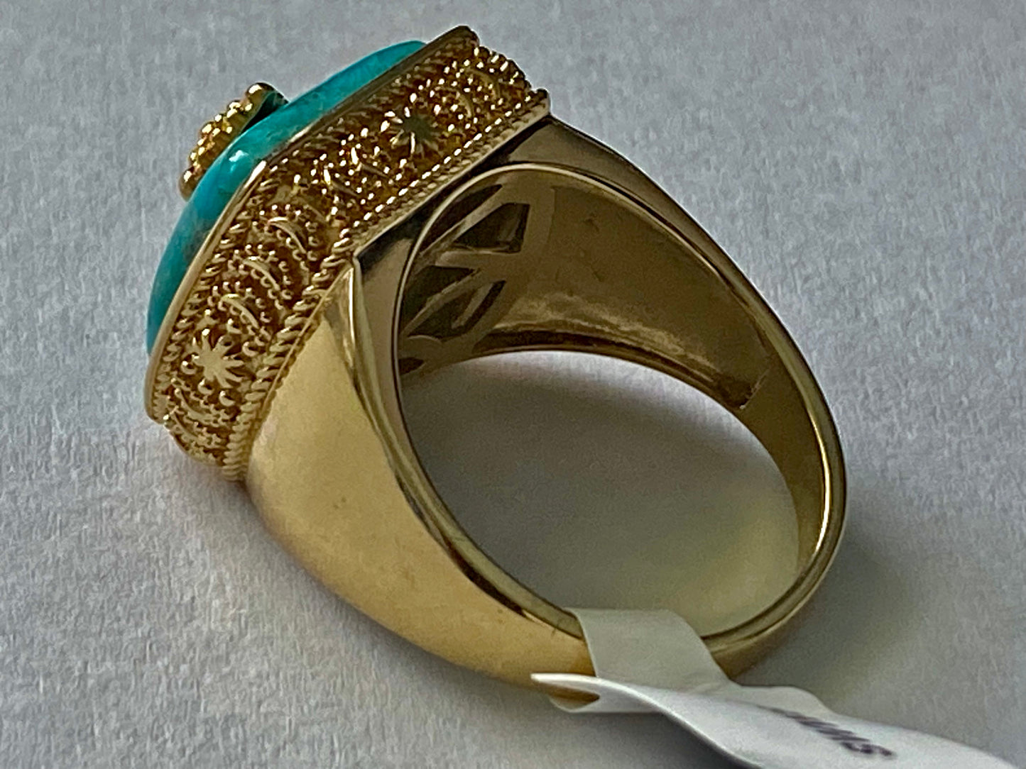 Men’s Turquoise Signet Ring! 10