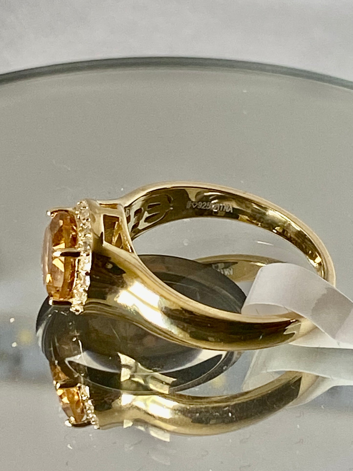 Ladies Citrine Crystal Ring! 9