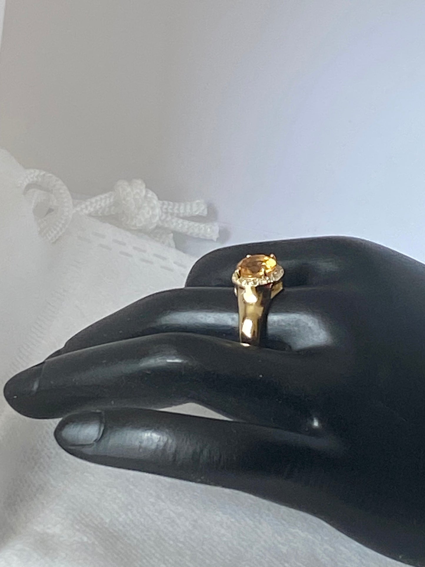 Ladies Citrine Crystal Ring! 9