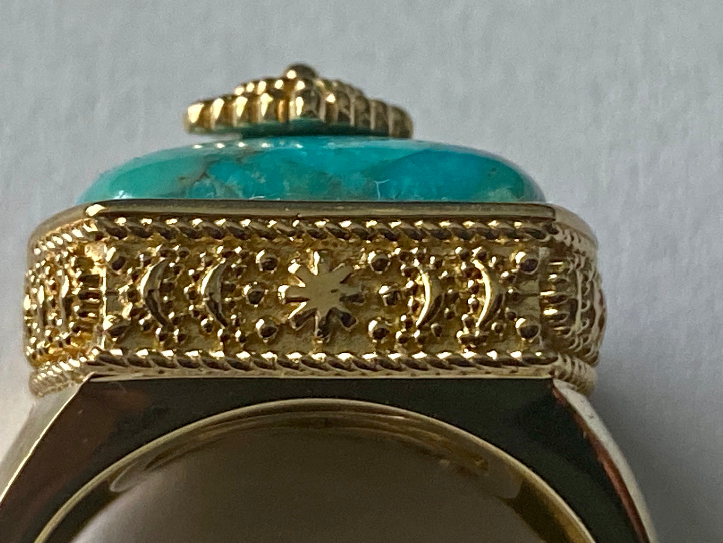 Men’s Turquoise Signet Ring! 10