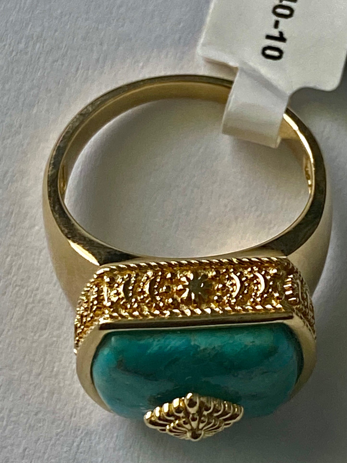 Men’s Turquoise Signet Ring! 10