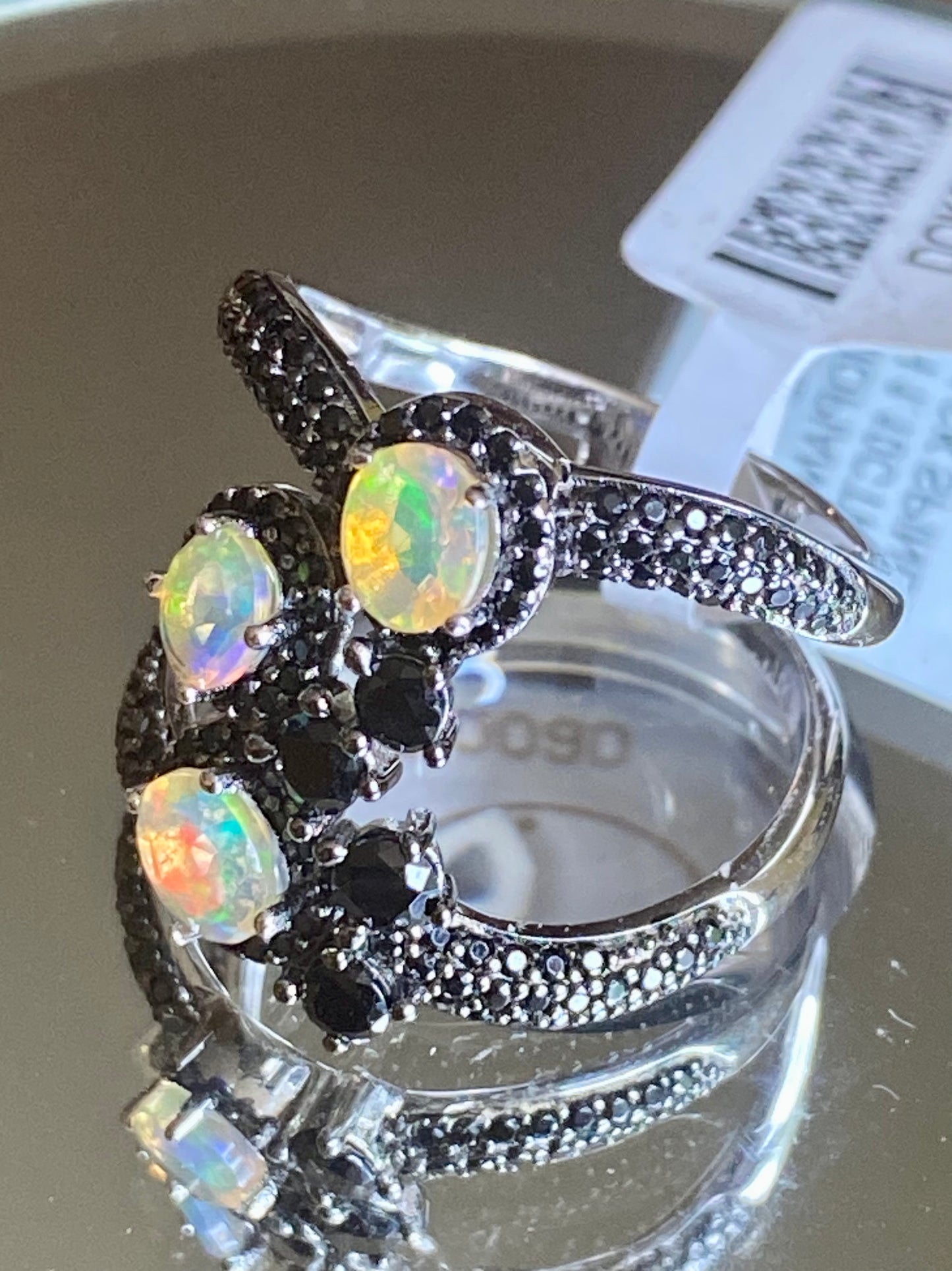 White Ethiopian Opal Ring! 8