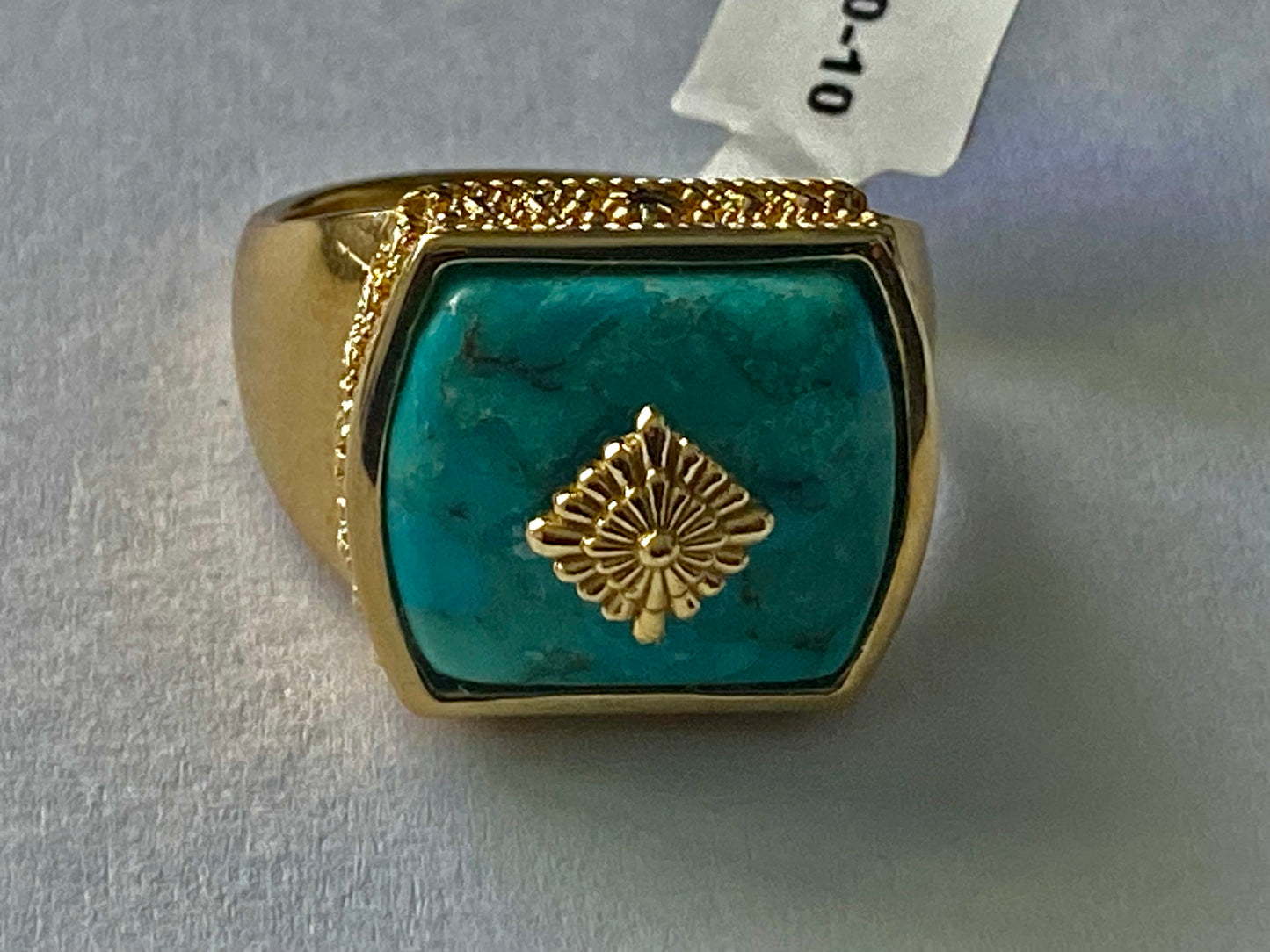 Men’s Turquoise Signet Ring! 10