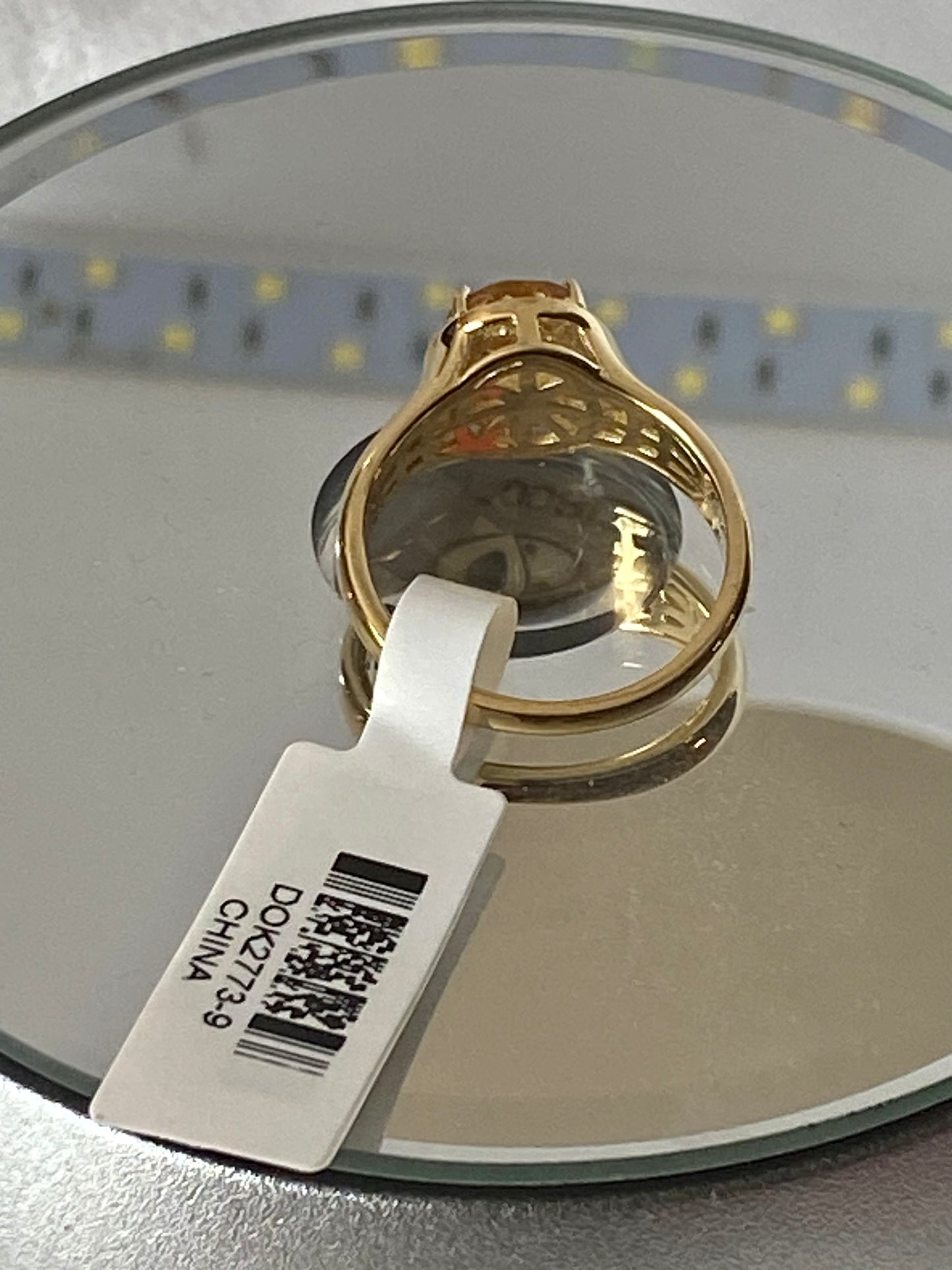 Ladies Citrine Crystal Ring! 9