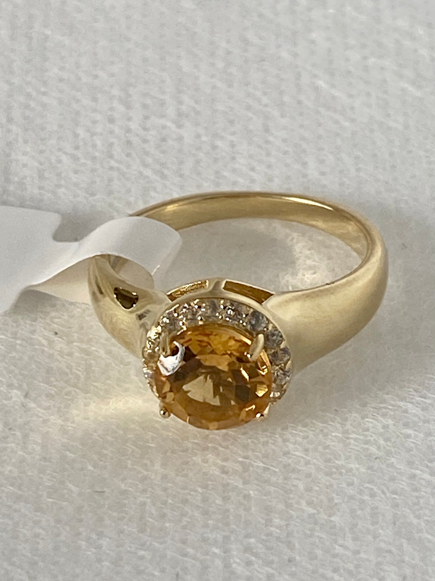 Ladies Citrine Crystal Ring! 9