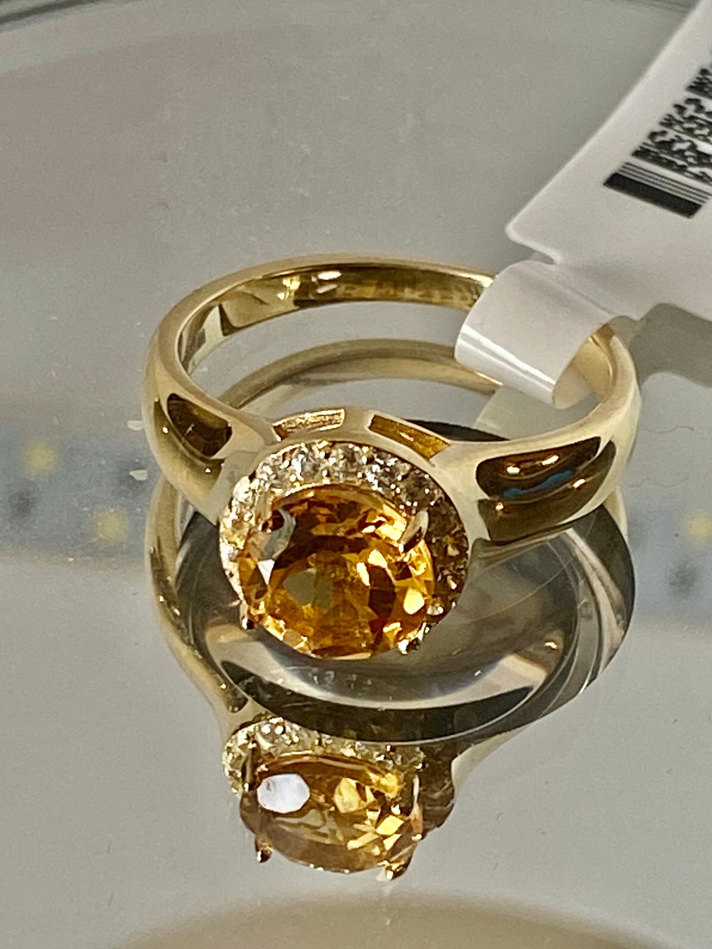 Ladies Citrine Crystal Ring! 9