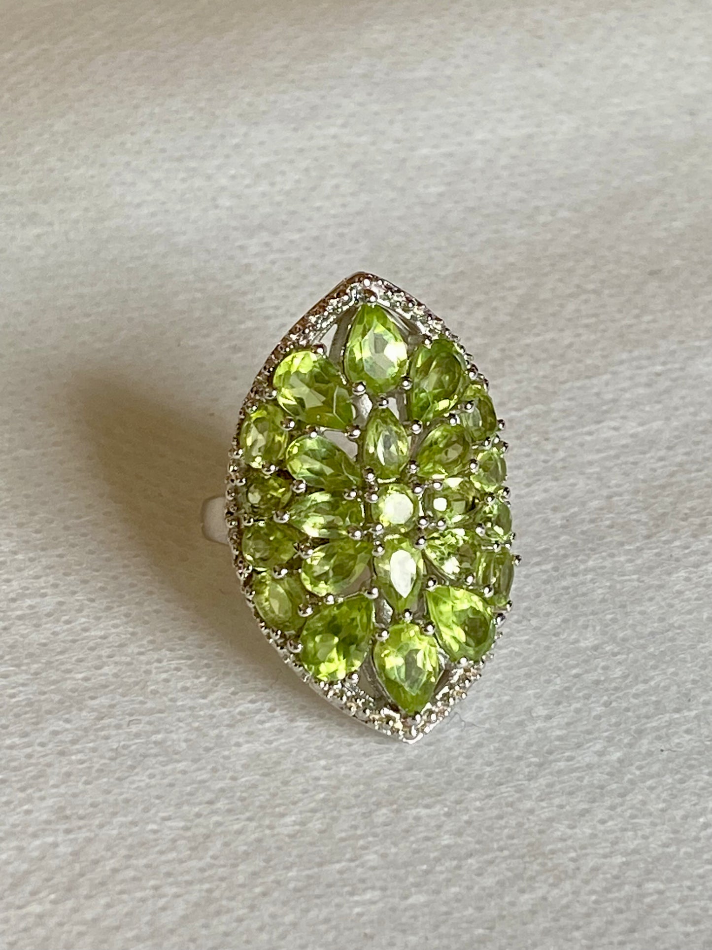 Peridot Shield Ring! 5