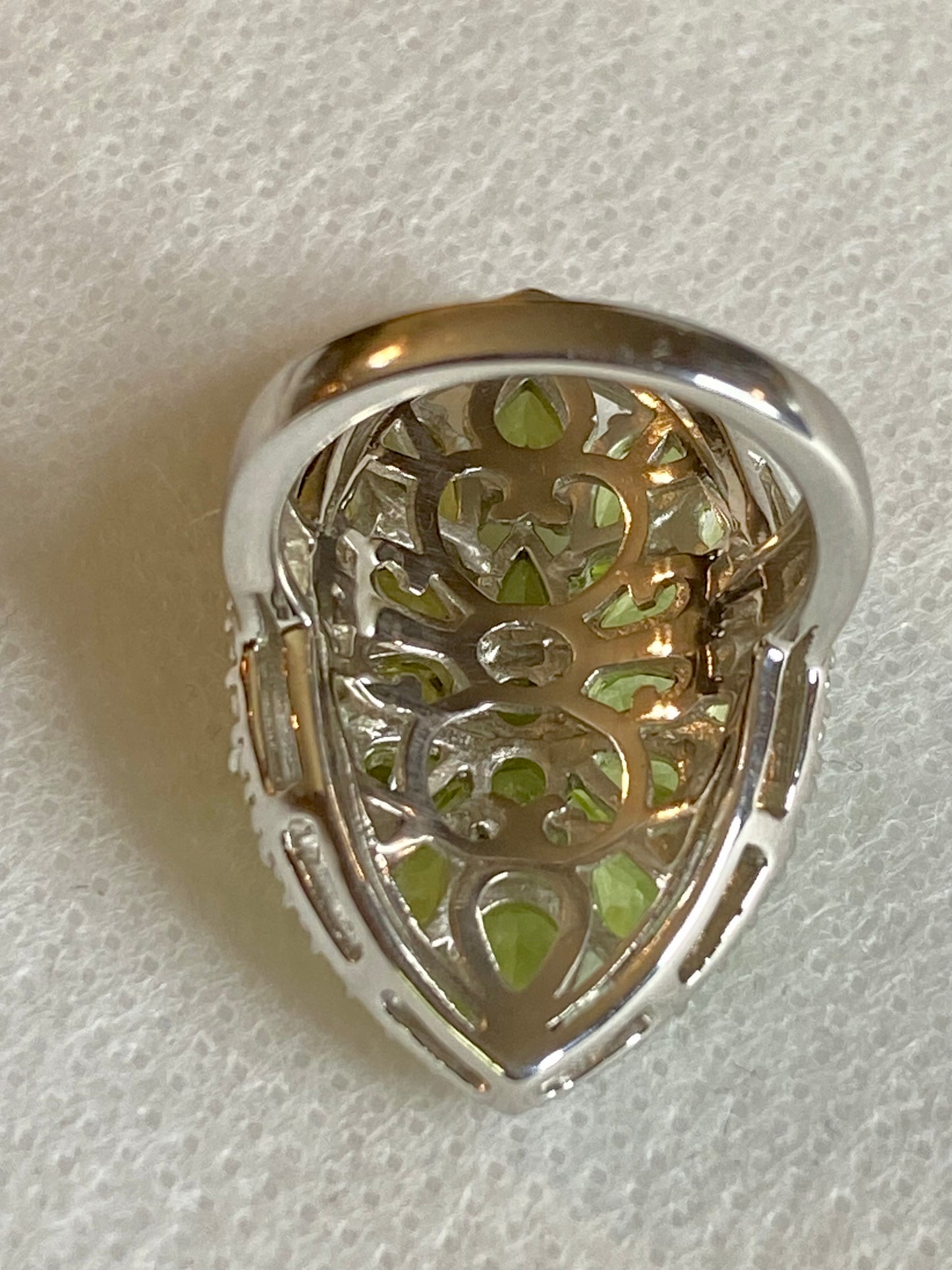 Peridot Shield Ring! 5