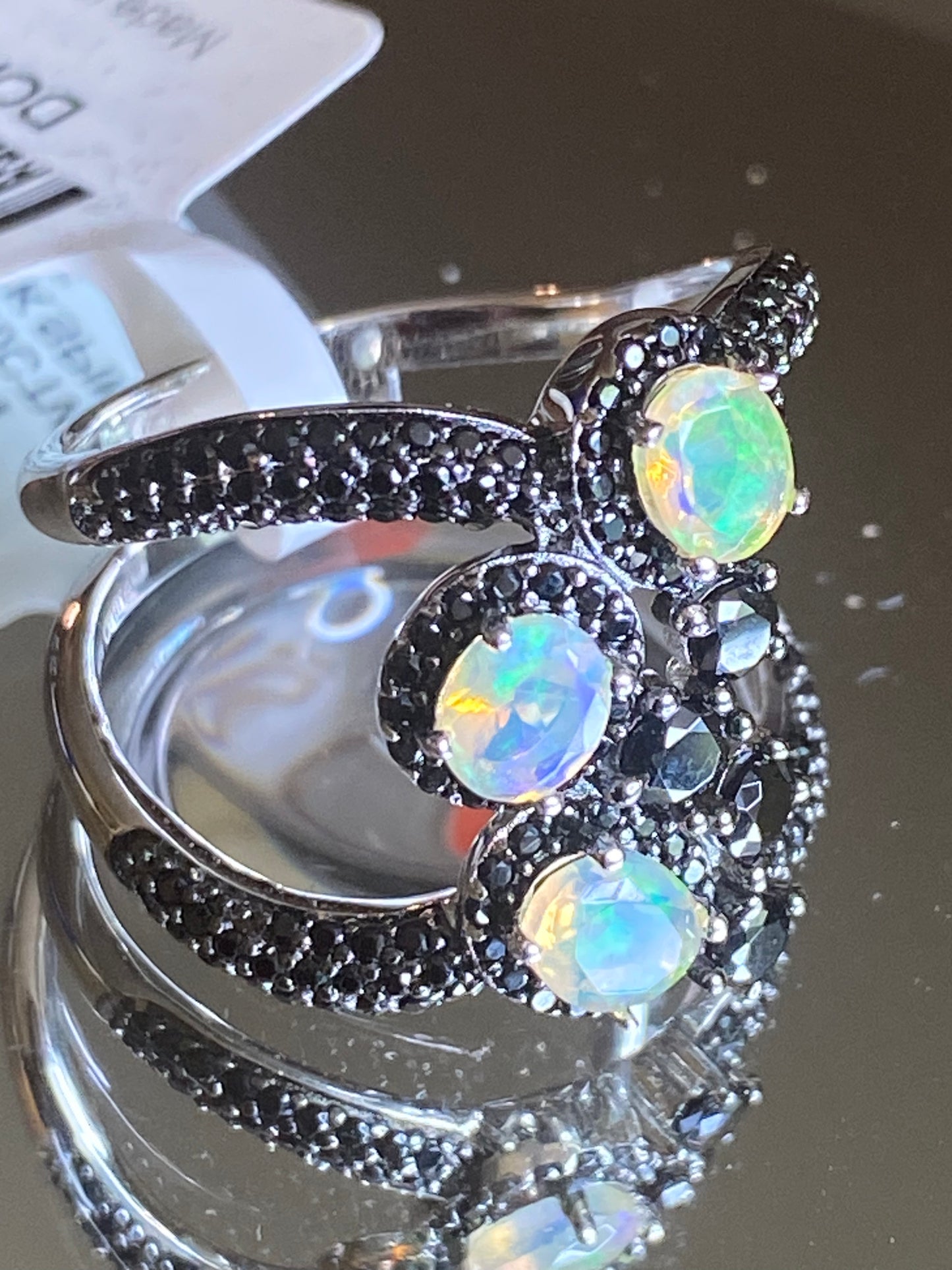 White Ethiopian Opal Ring! 8