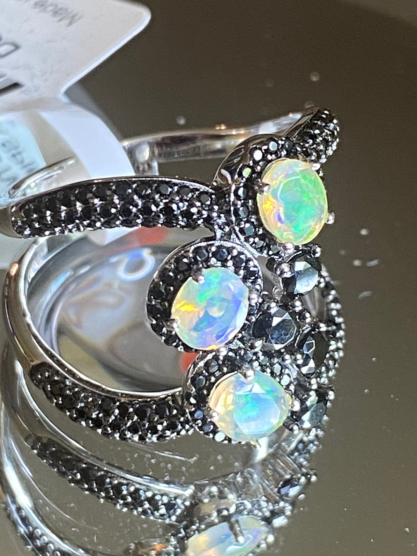 White Ethiopian Opal Ring! 8