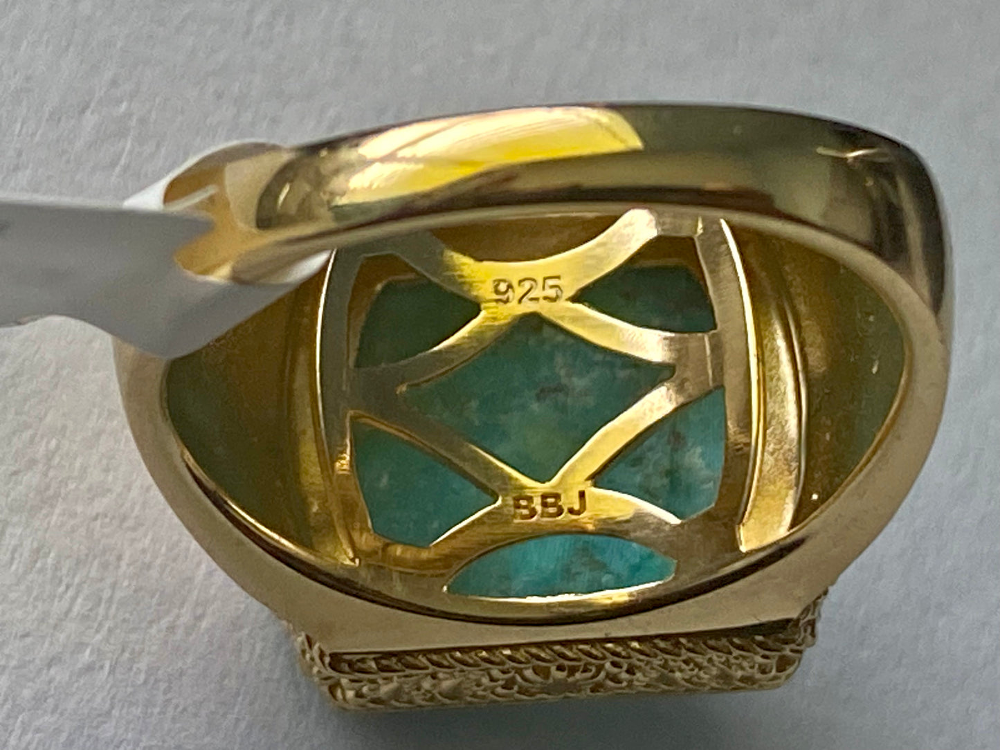 Men’s Turquoise Signet Ring! 10