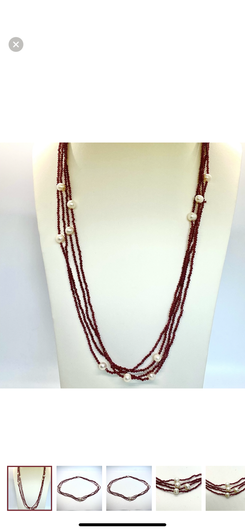 Red Garnet Beaded Necklace!