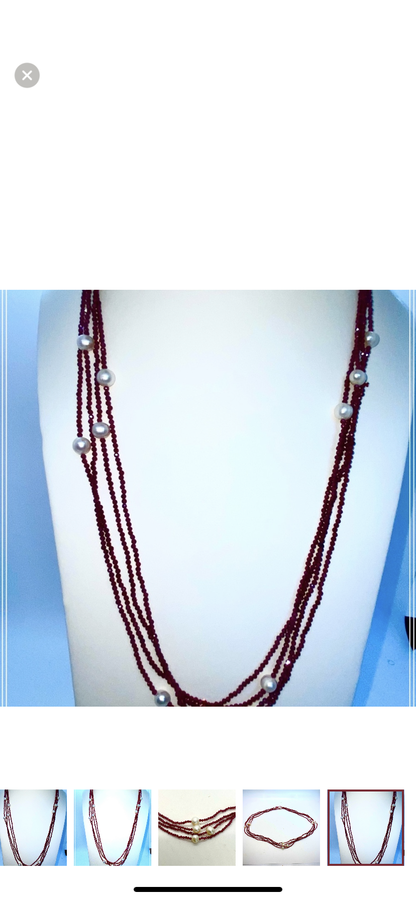 Red Garnet Beaded Necklace!