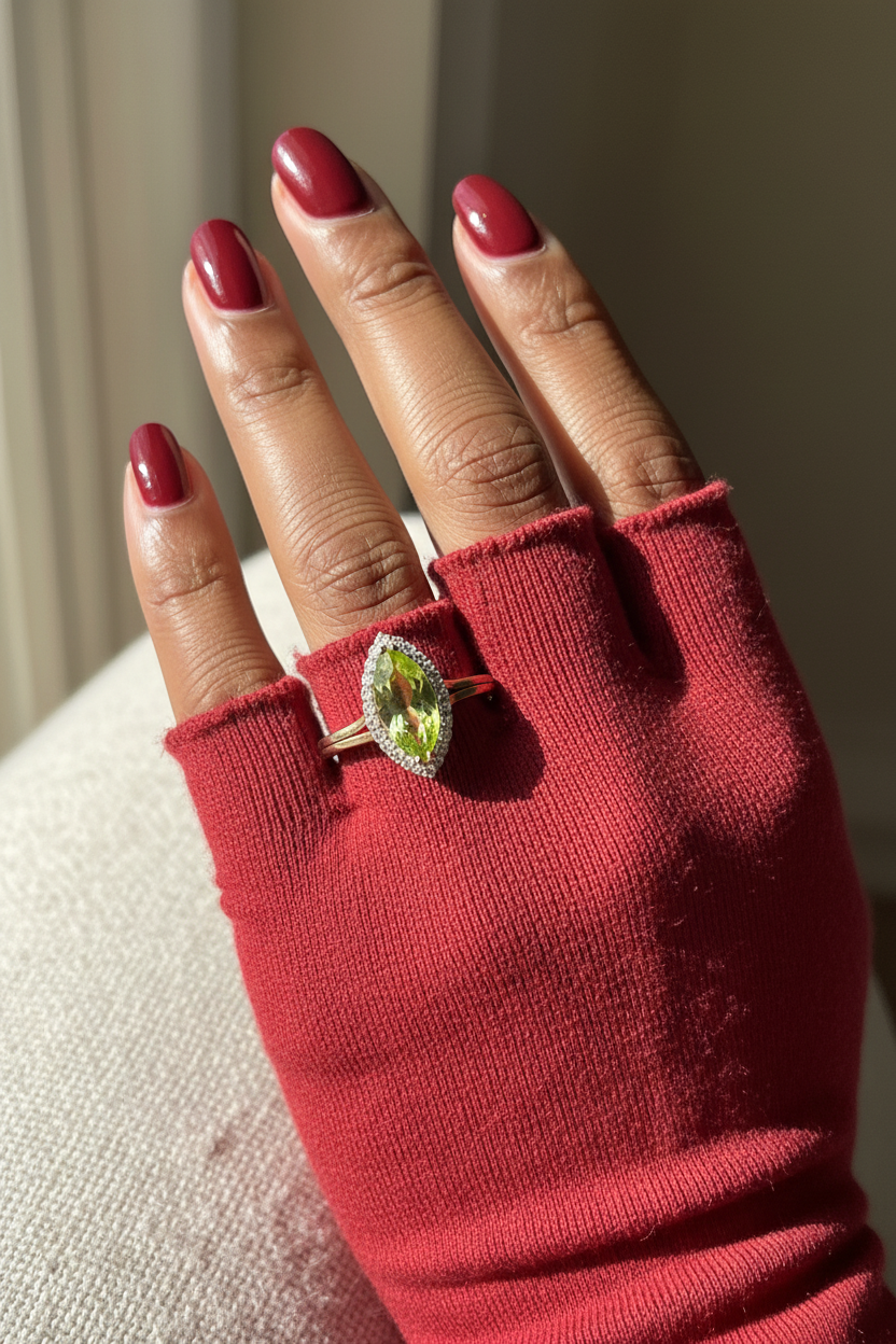 Peridot And White Topaz Ring! 7
