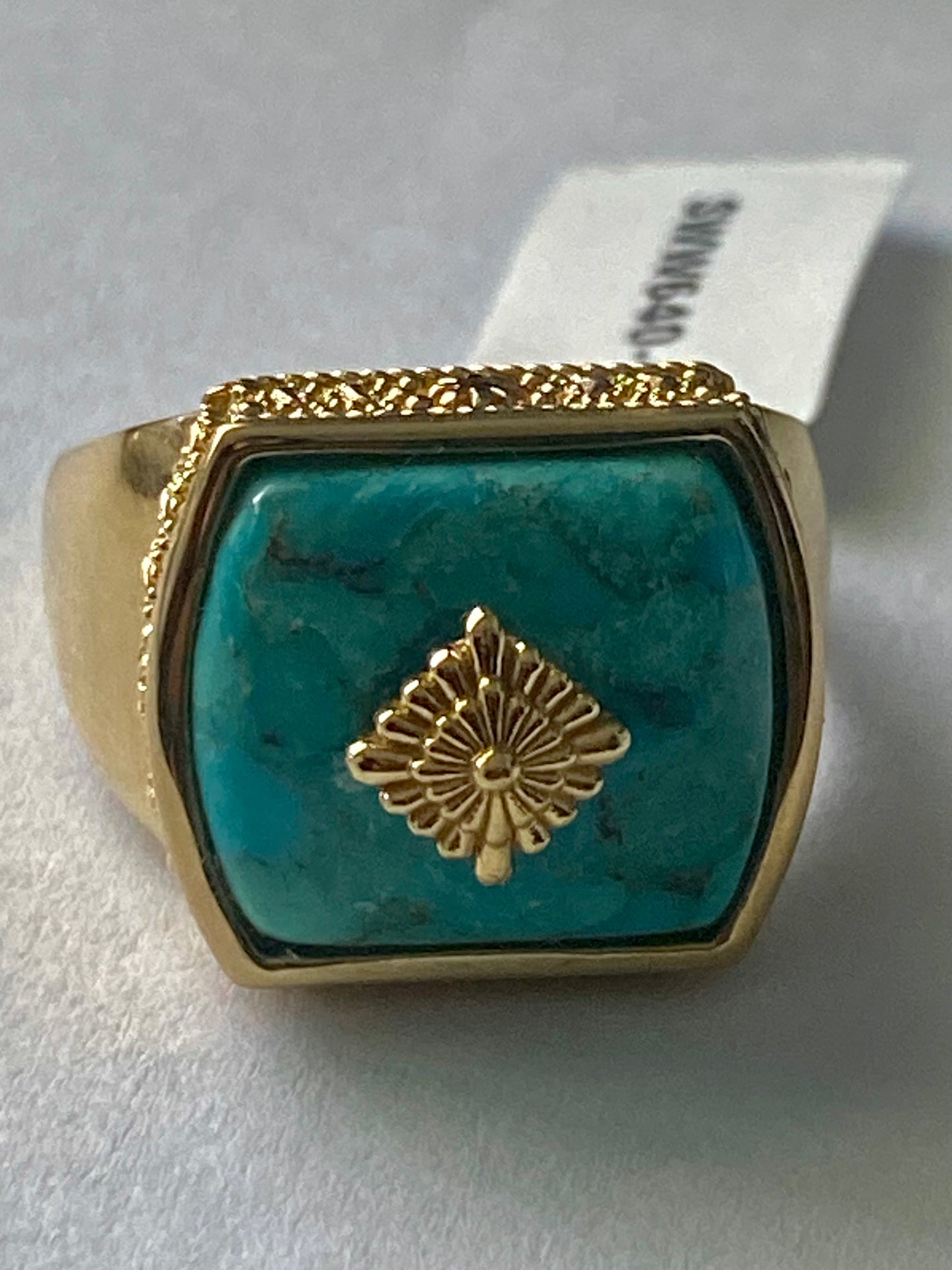 Men’s Turquoise Signet Ring! 10